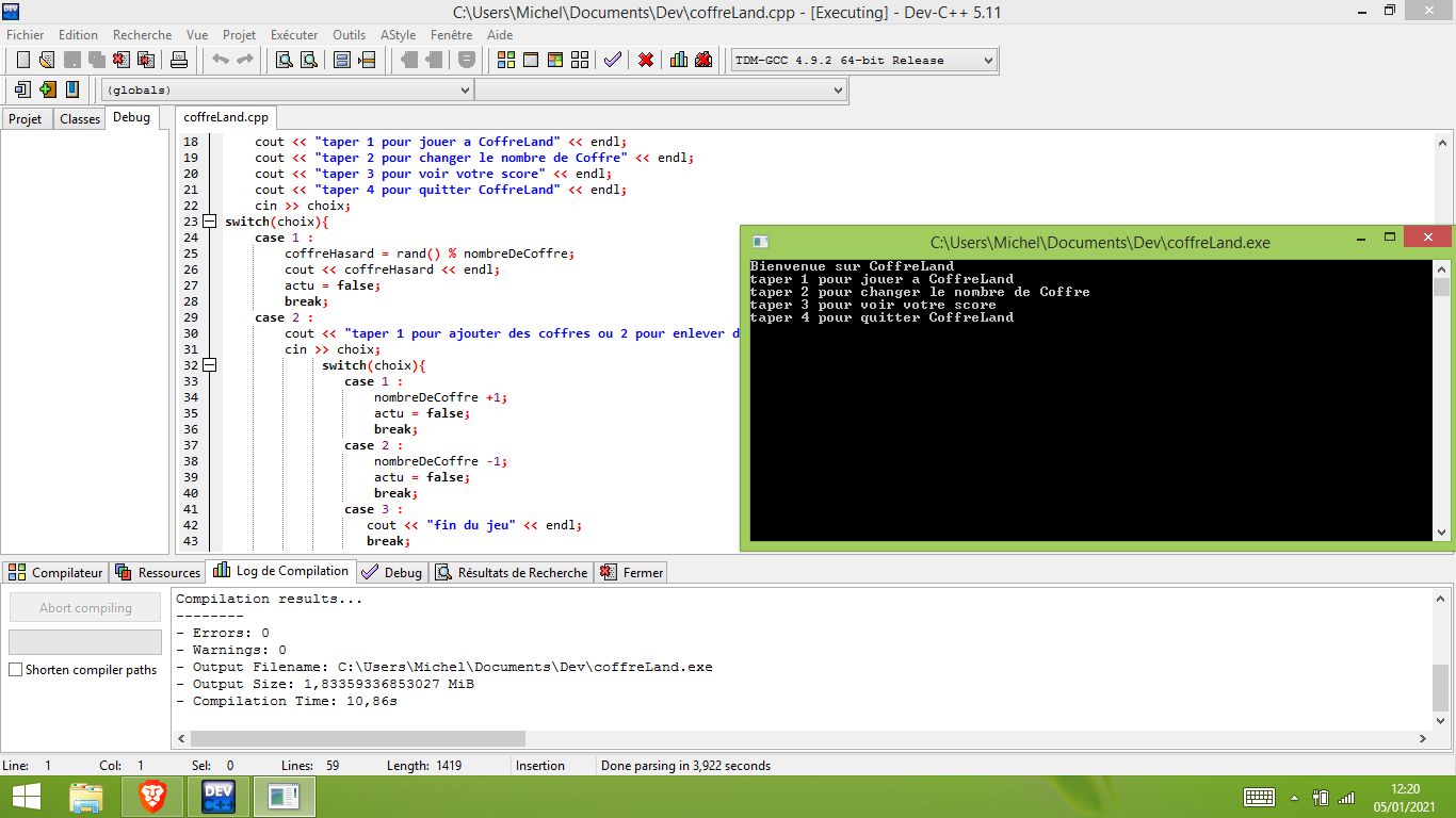 Bienvenue sur les cours de C++