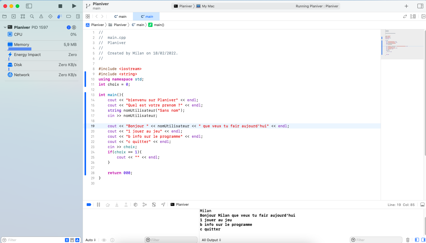 Bienvenue dans les cours de c++ 2